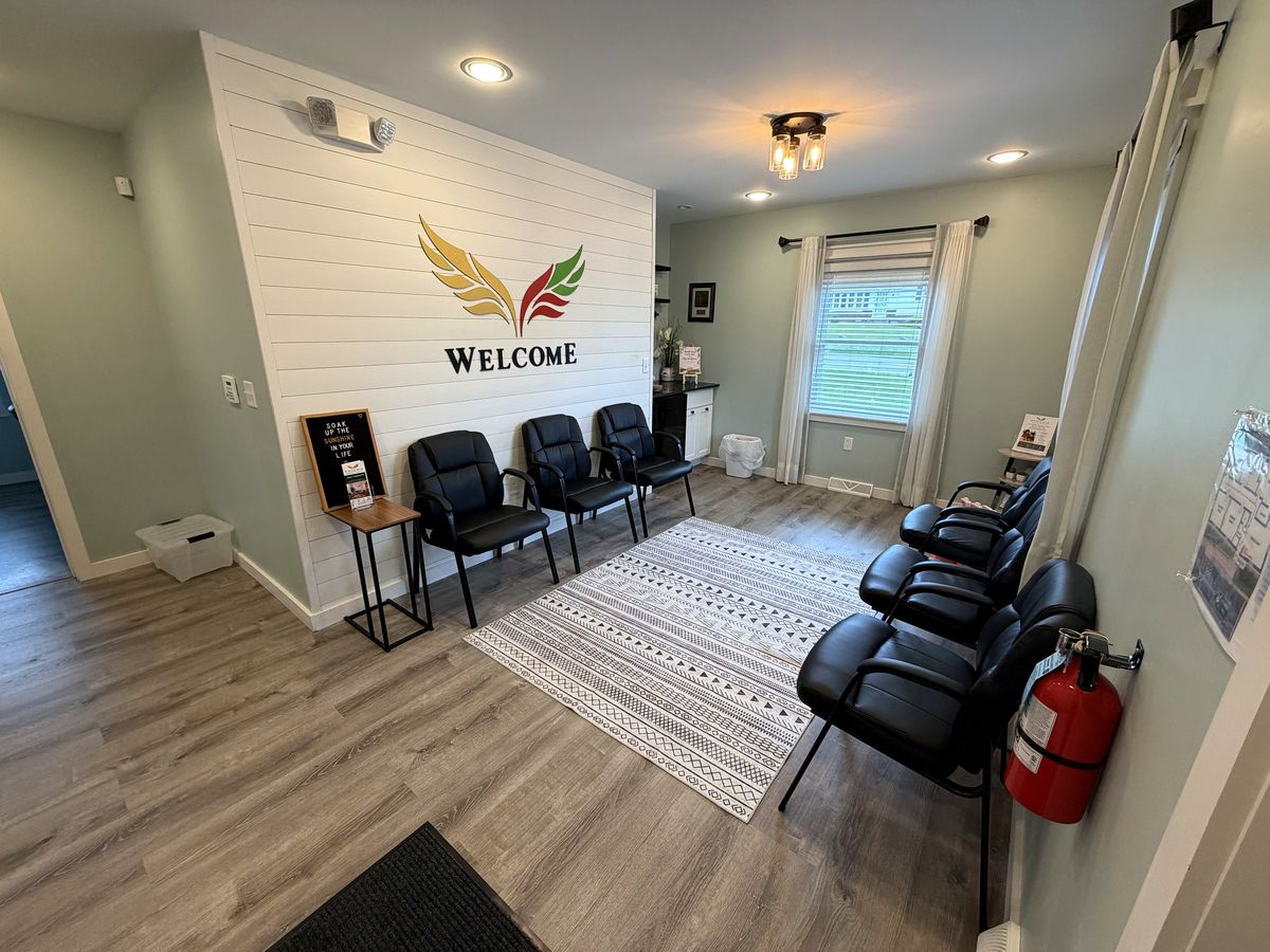 Family waiting area with chairs
